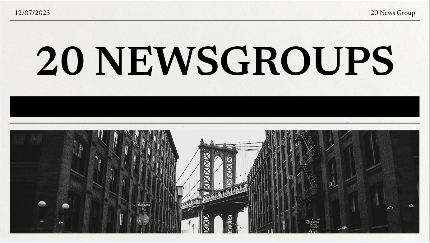 20 News Group Text Classification Project